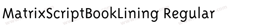 MatrixScriptBookLining Regular字体转换